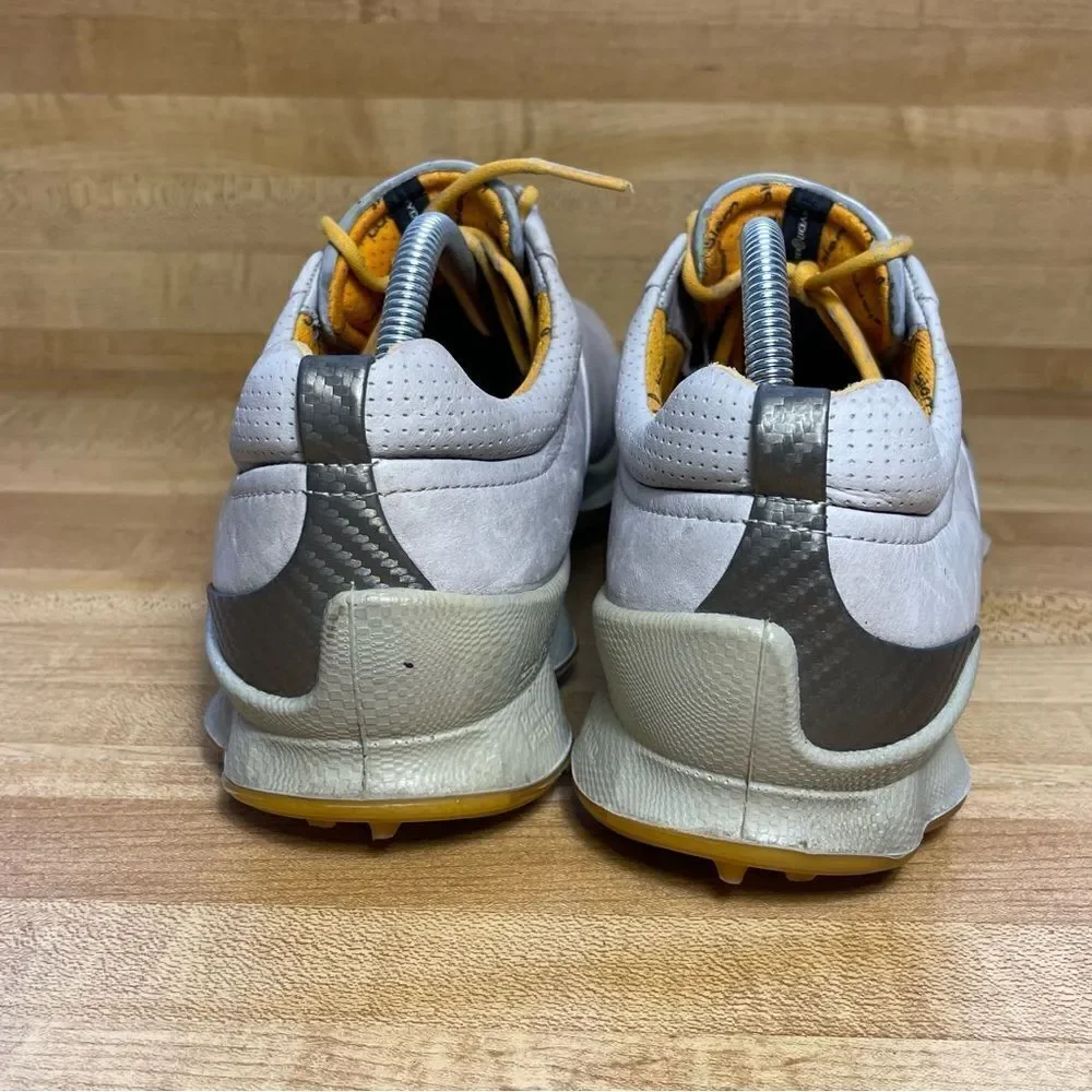 Ecco Biom Natural Motion Gray Yak Leather Spike Golf Shoes US 9 EU 43C Men's